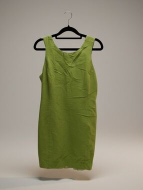 Vintage JACOB Lime Green Mini Dress | 90s Sheath | Made in Canada | Size 7/8